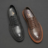 Trendy British Pointed Leather Shoes