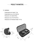 TWS-8  Wireless Bluetooth Headset Stereo Handfree Sports Bluetooth Earphone With Charging Box