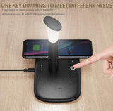 15W Qi Fast Wireless Charger For iPhone 12 11 XR X 8 Apple Watch 5 in 1 With Light Lamp Charging Dock Station Airpods Pro iWatch