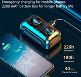 TWS Bluetooth 5.0 Earphones 2200mAh Charging Box Wireless Headphone 9D Stereo Sports Waterproof Earbuds Headsets With Microphone