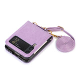 New Model Is Suitable For Samsung Z Flip3 Folding Screen Mobile Phone Case Diagonally Across The Samsung Galaxy Z Flip4 Card Cover