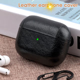 PU Leather Case for Airpods Pro Luxury Protective Cover with Anti-lost Buckle for Air Pods Pro 3 Headphone Earpods Fundas