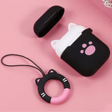 Cute Cartoon Cat Claw Earphone Case Silicone Protective Cover For Airpad i10 TWS Shockproof Earphones Protector Case With Ring