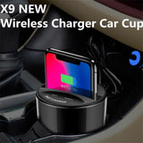 X9 QI Car Wireless Fast Charger Cup For Iphone 8 X Charge Holder Charge Stand for Apple XS MAX/XR/X/8 PLUS samsung note10/9