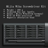 Xiaomi Mijia Screwdrive Kit 24 Wiha Daily Use Precision Magnetic Bits Screw Driver Set AL Box