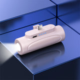 New creative power bank flashlight outdoor LED mini capsule portable fast charge 5000mAh power bank