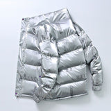 Shiny White Duck Winter Jackets