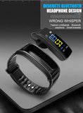 Y3 PLUS Bluetooth Headset Smart Bracelet 2 in 1 watch with earbuds Wristband health monitoring Sports Earphone and Mic