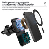 15w Magnetic Car Wireless Charger Qi Fast Charging Mount Air Vent Phone Stand For iPhone 12 Pro Max 12 Mini Magsafe Car Holder