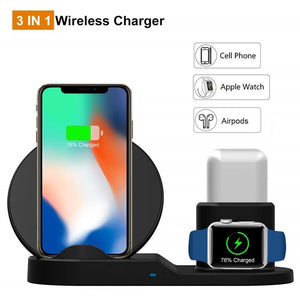 10W Qi Wireless Charger For Iphone XS XR 8 Plus 11 Pro Max Xiaomi Mi9 Huawei Fast Charger