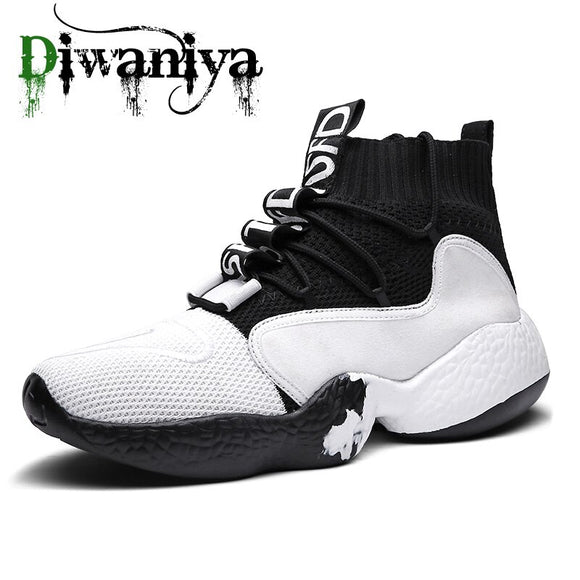 New Fashion Men Sneakers High Top Basketball Shoes for Men Black/ White Outdoors Sports Ankel Boots men Comfortable Size 39-48