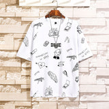 Anime Full Print Cotton Hip Hop T-Shirts