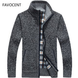 Men's Zipper Knitted Thick Cardigans