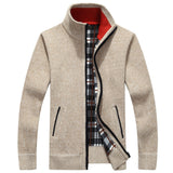 Men's Zipper Knitted Thick Cardigans