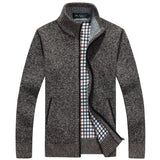 Men's Zipper Knitted Thick Cardigans