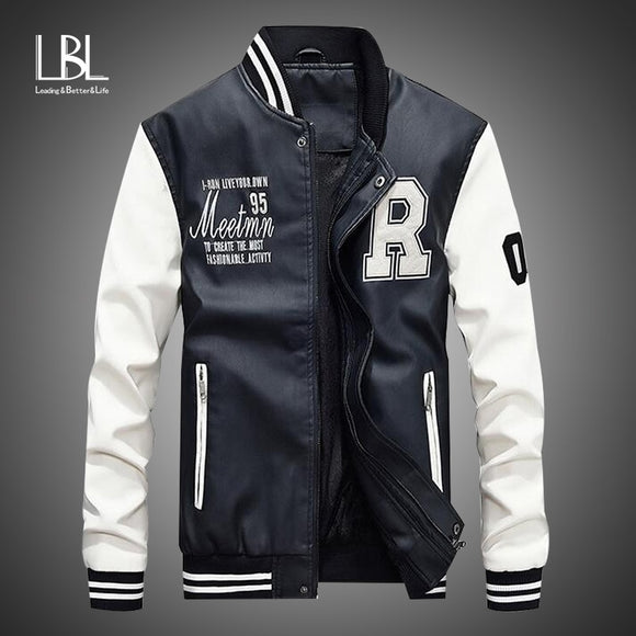 Leather Embroidery Baseball PU Jackets