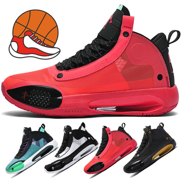 Breathable mesh basketball shoes Junior outdoor basketball sneakers Men's wear-resistant non-slip training shoes