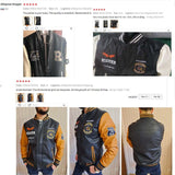 Leather Embroidery Baseball PU Jackets