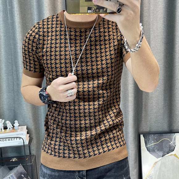 Short Sleeve Knitting T-Shirt