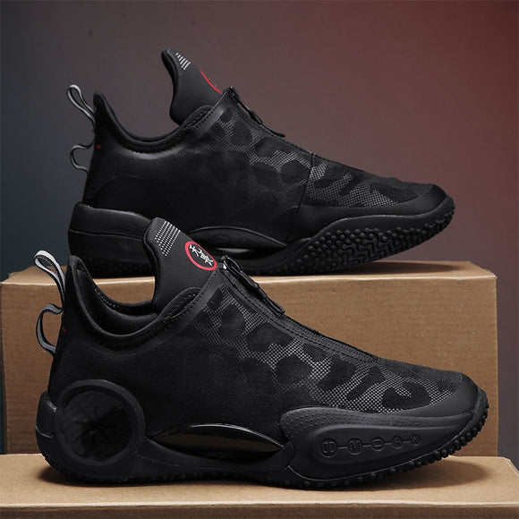 High-quality Men's Basketball Shoes Men Women Pure Black Casual Sports Shoes Outdoor Basketball Training Shoes Kids Sneakers