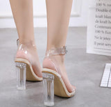 Fish mouth transparent sandals