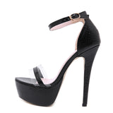 Super thick platform stiletto sandals