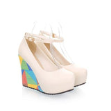 Ladies wedge heel shoes