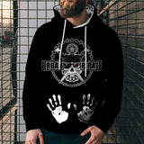 3D Digital Viking Printed Loose Hoodies