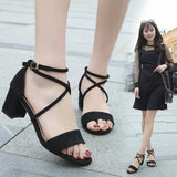 Cross strap female sandals