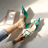 Stiletto pointed shallow mouth sandals