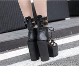 Open toe high platforms sandals