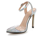 Pointed diamond female sandals