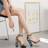 Colorblock female sandals