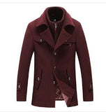 Men woolen slim fit overcoat