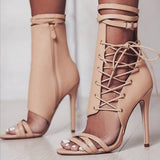 Strap belt buckle sandals