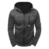 Men's Grey Casual Hooded Sweatshirts