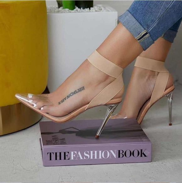 Apricot Toe Stiletto Heel Sandals