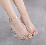 Fish mouth transparent sandals